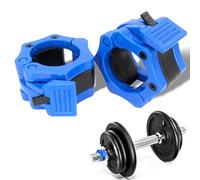 TOEECY 2 Piezas Abrazaderas de Barra par de Clips de Barra Olímpicos Profesionales de Liberación Rápida para Levantamiento de Pesas para Pesas Barras Gimnasio Gym (Azul)