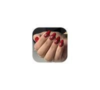TOEECY 24 Piezas Uñas Postizas Colores Sólidos Redondas Cortas Uñas Cortas de Gel Press on Nail Suave y Brillante con Herramientas para Damas