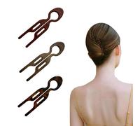 TOEECY 3 Piezas Horquilla Peinado Estilo Vintage Pinza Cabello Forma U Accesorios Moño Recogido Colores Clásicos Sujeción Fuerte
