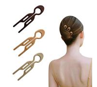 TOEECY 3 Piezas Horquilla Peinado Estilo Vintage Pinza Cabello Forma U Accesorios Moño Recogido Colores Clásicos Sujeción Fuerte