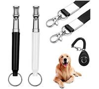 TOEECY 5 Piezas Silbato Adiestramiento Canino Ultrasonido Profesional Clicker Entrenamiento Perros Correas Ajustables Mascotas Adiestramiento