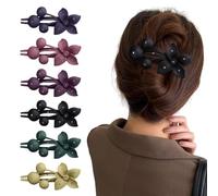 TOEECY 6 Piezas Pinzas Pelo Flor Horquillas Decorativas Clips Cabello Elegantes Accesorios Peinado Mujer Adornos Recogido