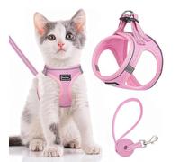 TOEECY Arnés Chaleco Reflectante Gato Ajustable Transpirable Correa Acolchado Malla Aire Mascotas Pequeñas Seguridad Paseo