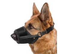 TOEECY Bozal Ajustable Transpirable Malla Seguridad Canino Talla L Reflectante Hebilla Rápida Liberación Nylon Resistente Protección Mascota