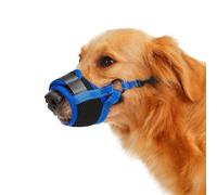 TOEECY Bozal Malla Transpirable Ajustable Reflectante Seguridad Canino Protección Adiestramiento Mascotas Talla XL