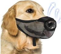 TOEECY Bozal para Perros Nariz Expuesta Anti Mordida Bozales Ajustable Poroso Malla Celosía Transpirable Cómodo para Antiladridos Mordeduras Evitar Comer Accidentalmente