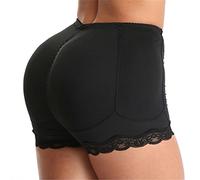 TOEECY Bragas Levanta Glúteos para Mujer Cintura Entrenador con 12 Almohadillas Removibles Braguitas Moldeadoras Control Barriga Embellecer Cadera Bragas Push Up Body Shaper (Negro,XL)