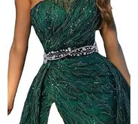 TOEECY Cinturón con Pedrería Diadema Nupcial Cristal Brillante Rama Floral Tiara Elegante Accesorio Cabello Boda Cinta Organza