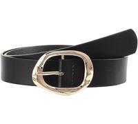 TOEECY Cinturón de mujer negro elegante con hebilla dorada ovalada accesorio de alta calidad para cualquier ocasión cinturón ajustable de cuero sintético
