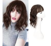 TOEECY Coleta Postiza Pelo Natural Ondulado para Mujer Extensiones de Pelo Natural con Clips Moños Postizos para Estilo Diario y Eventos Especiales (Rojo frambuesa)