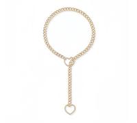 TOEECY Collar Mujer Heart O-ring Slip Chain Necklace Collar de Cadena Hecho a Mano Punk Collar Gótico Cubano Collar de Joyería Ajustable Lasso Y Collar Gothic Schmuck