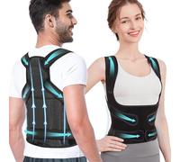 TOEECY Corregidor de Postura Unisex Soporte Transpirable Espalda Hombros Ajustable Ideal para Corregir la Postura Oficina y Uso Diario(Negro S)