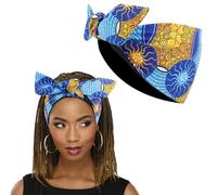TOEECY Diadema Mujer Borde Ancho Estampado Floral Retro Lazo Bohemio Elegante y Encantador para Deporte Vacaciones o Diario