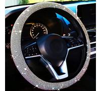 TOEECY Funda Volante Coche con Brillantes Diamantes de Cristal Elástica Universal Volante Coche 36-39cm Antideslizante Ajuste Protector Volante Coche para Mujeres Multicolor