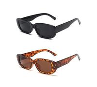TOEECY Gafas Sol Rectangulares Vintage Montura Pequeña Protección Uv Lentes Polarizadas Estilo Retro Clásico Unisex