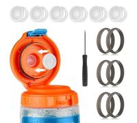 TOEECY Gatorade Gx Botellas Compatibles Accesorios 6 Válvulas de Silicona Blancas Incluye 1 llave Inglesa y 6 Juntas perfectas para Deporte Actividades al Aire Libre No Incluye TazasBlanco