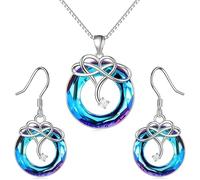 TOEECY Juegos de Joyas para Mujeres y Niñas Juegos de Joyas Boda Collar Pendientes Corazón Cristal Joya Mujer Elegante Brillante para Esposa Novia Joyería