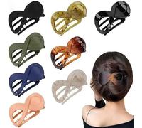 TOEECY Juegos de Pinzas Pelo Mujer Grande Grueso Antideslizante Pinza para el Pelo Plano Elegante y Exquisito para el Ocio Diario Deportes Maquillaje Baño