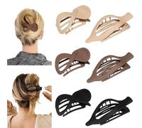 TOEECY Juegos de Pinzas Pelo Mujer Grande Grueso Antideslizante Pinza para el Pelo Plano Elegante y Exquisito para el Ocio Diario Deportes Maquillaje Baño