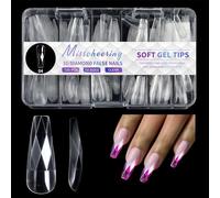TOEECY Kit Uñas Postizas Niña 120 Piezas Uñas Almendras Transparentes Press On Nails Set Uñas Postizas Largas ABS Uñas Decorativas A La Moda Regalos Para Mujer Niñas(B)