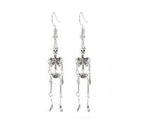 TOEECY Pendientes de Esqueleto de Halloween, Largos y Espeluznantes Pendientes Colgantes de Esqueleto Pendientes Góticos joyas Regalo de Fiesta de Halloween para Mujeres y Niñas