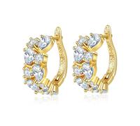 TOEECY Pendientes Mujer Con Piedra Colorida y Circonita Cúbica Dorados Huggie Hipoalergénicos Pendientes de Aro Joyas Cumpleaños Para Mujeres y Niñas GoldC