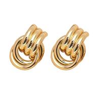 TOEECY Pendientes Mujer Plata Dorada Singularu Elegantes para Todas las Ocasiones