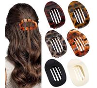 TOEECY Pinzas Pelo Mujer 6 Piezas Hair Clips de Resina Antideslizantes Pinza Pelo Leopardo y Multicolor para Cabello Grueso y Fino Accesorios de Peinado para Mujeres y Niñas (A)