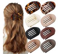 TOEECY Pinzas Pelo Mujer 8 Piezas Pinza Pelo Antideslizantes Hair Clips en Resina Diseño Leopardo y Multicolor Accesorios de Peinado para Cabello Grueso Fino y Rizado (A)