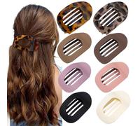 TOEECY Pinzas Pelo Mujer 8 Piezas Pinza Pelo Antideslizantes Hair Clips en Resina Diseño Leopardo y Multicolor Accesorios de Peinado para Cabello Grueso Fino y Rizado (B)