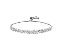 TOEECY Pulsera Ajustable Hoja Cristal Brillante Circonita Elegante Joya Femenina