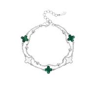 TOEECY Pulsera Trebol 4 Hojas para Mujer y Niña Pulsera Ajustable de Chapado en Plata Chapado en 18K Oro Trae Felicidad y Esperanza Regalos (#4)