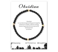 TOEECY Pulsera Mujer de Piedras Naturales Auténticas Curacion Pulsera Elástica de Bolas Piedras Semipreciosas Energeticas Cristales Curativos Sanacion Joyas Regalo Cumpleaños Regalos Para Mujer