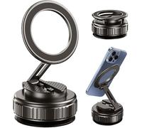 TOEECY Soporte Magnético para Móvil Coche Base de Montaje Ajustable 360° con Fuerte Imán Soporte Teléfono para Automóvil Accesorios para Coches Compatible con iPhone y Android(Noir)