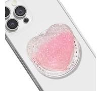 TOEECY Soporte Magnético Retráctil Desmontable Airbag con Brillante Corazón Accesorios para Smartphone(Rosa Degradado)