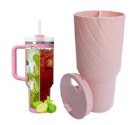 TOEECY Stanley Cup Accesorios Bandeja Sección Interior Taza Separador de Bebidas 2 en 1 Sección Caliente y Fría Popote Insertible para Fiestas Ocio al Aire (Rosa)