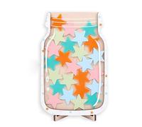 TOEECY Tabla de Recompensas para Niños Tarro de Recompensa Estrellas De Madera Incentivo Buen Comportamiento Adecuado para Escuelas y Familias