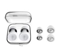 Toeecy Tapones Para Oídos De Silicona Negra Con Cancelación De Ruido De 45db Set De 2 Pares Reutilizables Y Cómodos Ideales Para Dormir Estudiar Y Viajar(White)