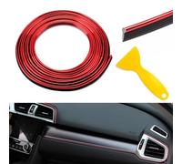 TOEECY Tira Decorativa Cromada 10m Moldura Flexible Adhesiva Embellecedor Interior Automóvil Tablero Consola Personalización Vehículo