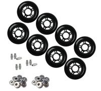 Toefficy Rodamientos espaciadores de 80 mm 82 A para exteriores, ruedas de hockey en línea, ruedas de patinaje, color negro, 608, pieza de repuesto incluida