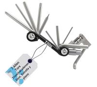 TÖLS 13 multiherramienta bicicleta Lexia - 7 Llaves Allen + Destornillador Estrella + Destornillador Plano + Llave Torx + Tronchacadenas 9/10/11 - kit herramientas bicicleta mtb regalos para ciclistas