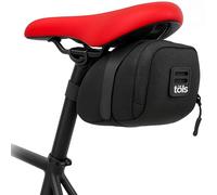 TÖLS BIKE COMPONENTS Bolsa sillin Bicicleta Impermeable 0,45L - Bolsa Bici sillín MTB y Carretera - Portaherramientas Bicicleta Ligero con Tiras Reflectantes y Clip para luz Trasera