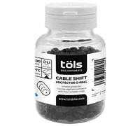 TÖLS Cable Shift Protector O-ring 1,1mm. Black (200pcs), Accesorios Bici Unisex Adulto, (multicolor), Única
