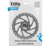 TÖLS Disco de Freno MTB 160mm - Kit Frenos Bicicleta Montaña y Kit Frenos Bicicleta, Herramienta Bici - freno bicicleta disco - disco Freno Bicicleta Montaña con Tratamiento Anticorrosión