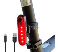 TÖLS luz Trasera Bicicleta Lexia - luz Bicicleta Trasera LED Recargable USB - 10LM y 4 Modos - Ideal para MTB con una Duración de 3 a 15h - Potente led con Fijación Universal