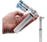 TÖLS Mini Bomba Bicicleta Aina - Mini Bomba de Aire Bicicleta 115 PSI, 8 Bar - inflador Bicicletas con Soporte Incluido - hinchador Bicicleta Super Ligero - Mancha para Bicicleta - Bike Pump