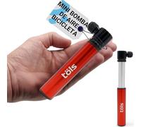 TÖLS Mini Bomba Bicicleta Aina - Mini Bomba de Aire Bicicleta 115 PSI, 8 Bar - inflador Bicicletas con Soporte Incluido - hinchador Bicicleta Super Ligero - Mancha para Bicicleta - Bike Pump