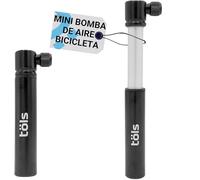 TÖLS Mini Bomba Bicicleta Aina - Mini Bomba de Aire Bicicleta 115 PSI, 8 Bar - inflador Bicicletas con Soporte Incluido - hinchador Bicicleta Super Ligero - Mancha para Bicicleta - Bike Pump