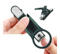 Toenail clippers for seniors - thick toenails | Nail clippers with collecting container, nail tweezers, toenail with magnifying glass, nails grinder without splashes for thick nails