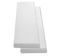 Tönnen Panel acústico blanco | Fibra de vidrio paquete de 2 | Panel profesional de absorción de sonido | Panel decorativo a prueba de sonido | Panel de pared (36 x 13 x 2 pulgadas) - Blanco